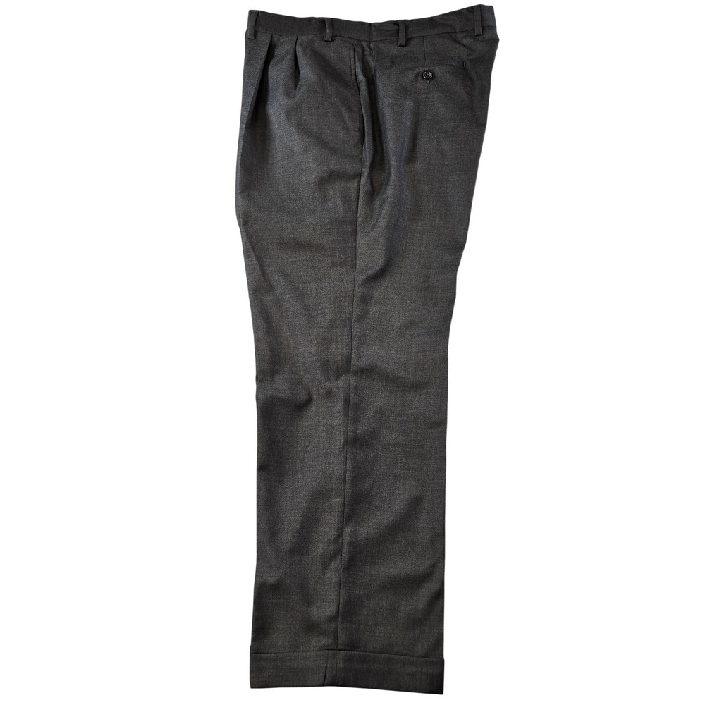 Lauren Ralph Lauren Pants Mens 34x30 Gray Dress Tweed Pleated Straight Pockets